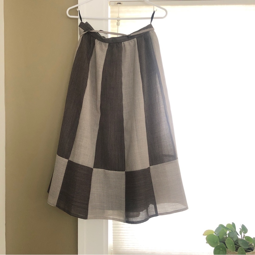Vintage A line stripe patchwork skirt
